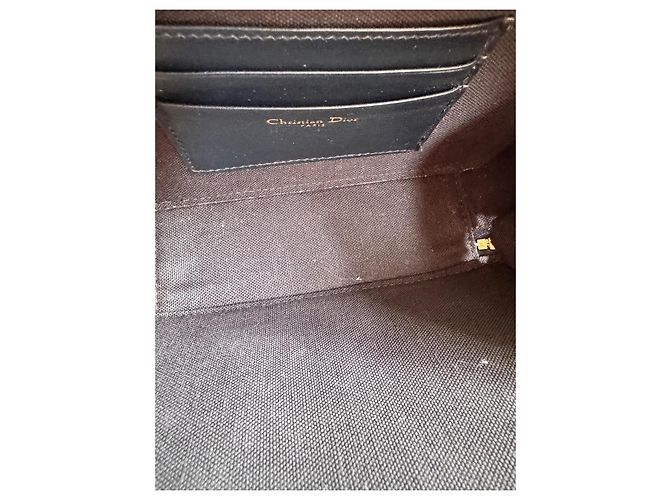 Pochette Christian Dior Montaigne Tela Blu Navy - vista 11