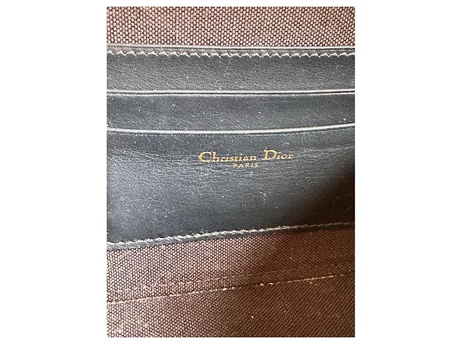 Pochette Christian Dior Montaigne Tela Blu Navy - vista 12