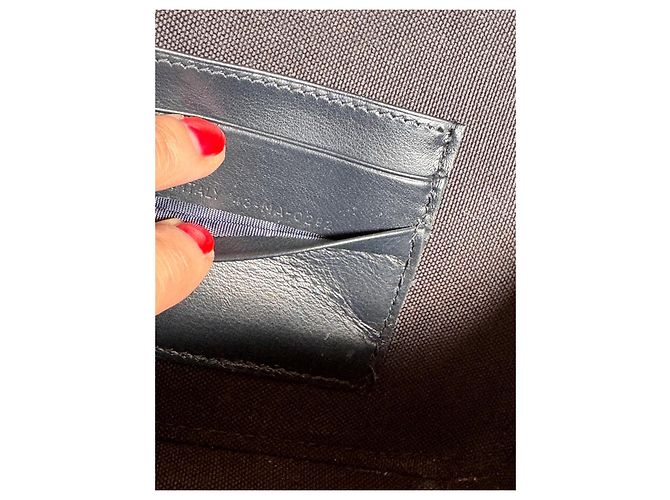 Pochette Christian Dior Montaigne Tela Blu Navy - vista 17