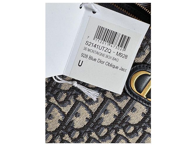 Pochette Christian Dior Montaigne Tela Blu Navy - vista 18