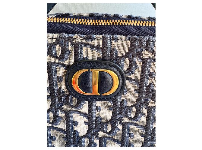 Pochette Christian Dior Montaigne Tela Blu Navy - vista 4