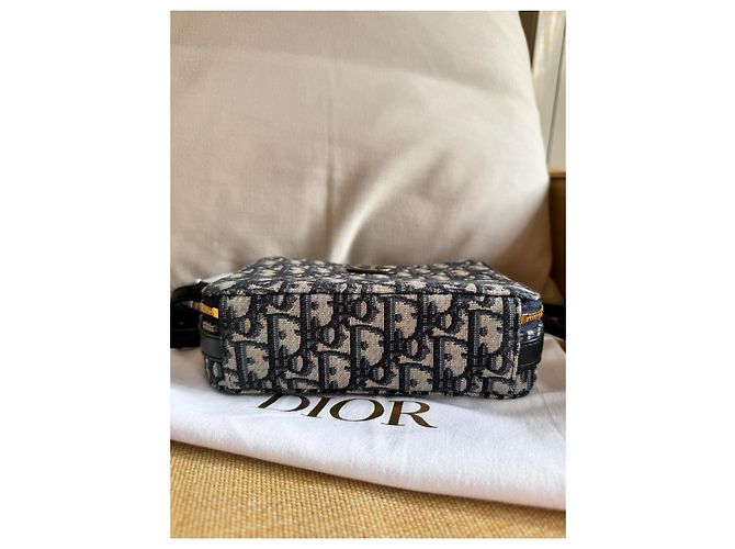 Pochette Christian Dior Montaigne Tela Blu Navy - vista 7
