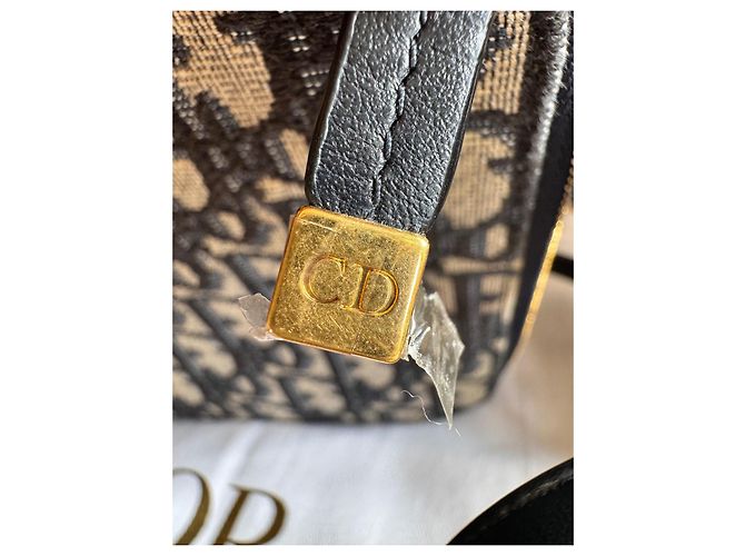 Pochette Christian Dior Montaigne Tela Blu Navy - vista 9