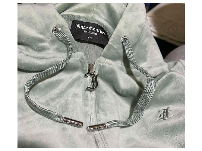 Sudadera con cremallera Juicy Couture de terciopelo verde - vista 4