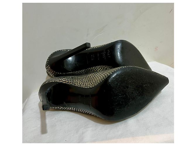 Saint Laurent Stivaletto SL "Parigi" in argento e nero - vista 3