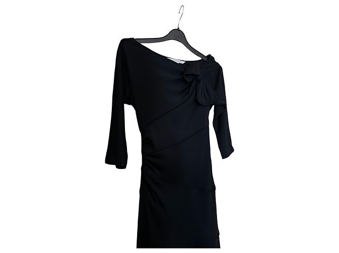 Abito Midi Diane Von Furstenberg Nero in Lana e Seta - vista 2