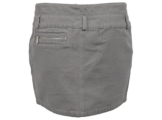 Falda lápiz IRO Mini en algodón gris - vista 3