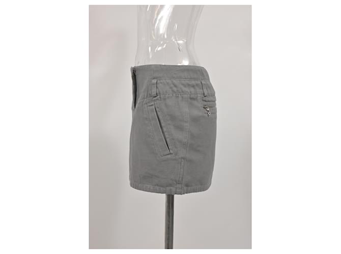 Falda lápiz IRO Mini en algodón gris - vista 6