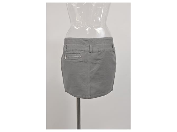 Falda lápiz IRO Mini en algodón gris - vista 7