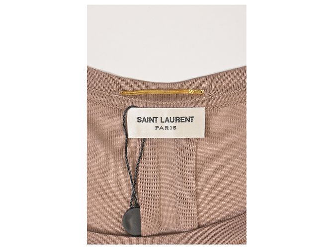 Saint Laurent Dolman-Ärmel-Top aus beigem Polyester - Ansicht 10