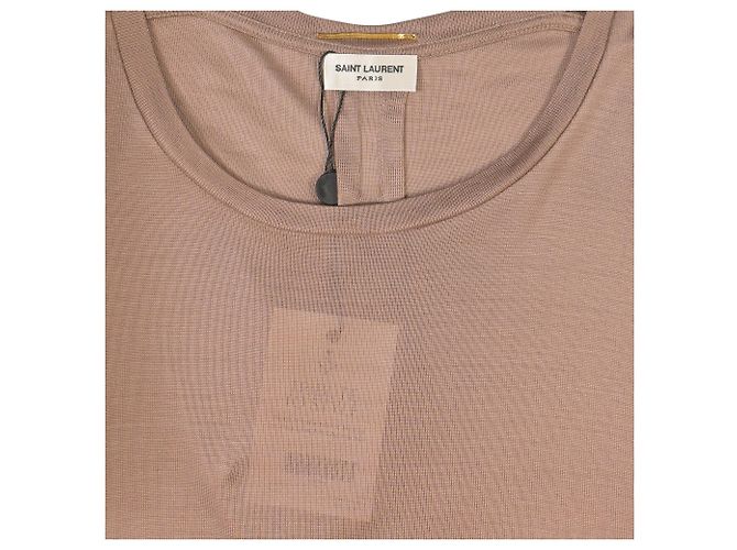 Saint Laurent Dolman-Ärmel-Top aus beigem Polyester - Ansicht 4