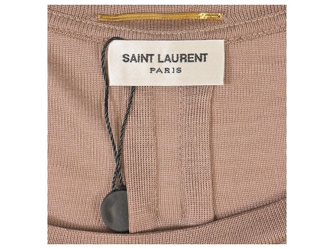 Saint Laurent Dolman-Ärmel-Top aus beigem Polyester - Ansicht 5
