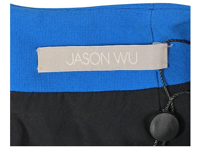 Jason Wu Kreisrock aus blauer Polyester - Ansicht 4