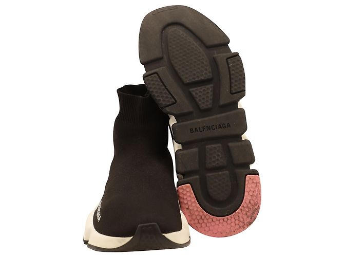 Baskets Speed Balenciaga en polyester noir - vue 4