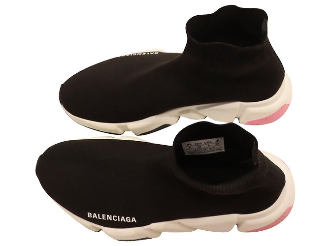 Baskets Speed Balenciaga en polyester noir - vue 7