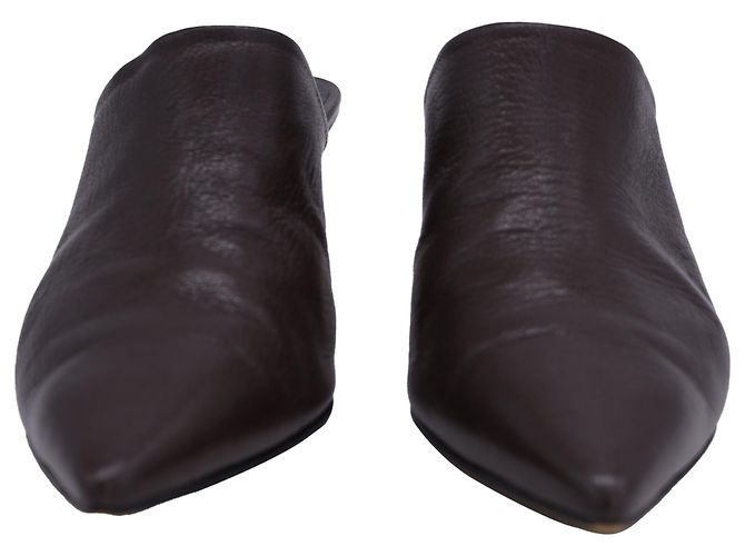 Kicker Low-Heel Mules aus braunem Leder von Simon Miller Rot - Ansicht 2