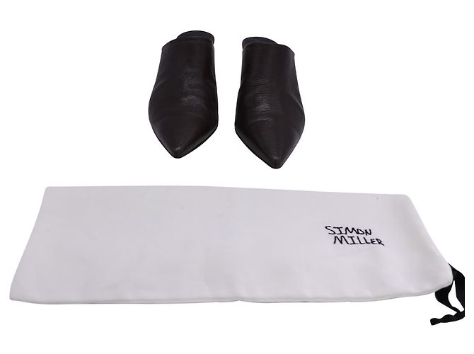 Kicker Low-Heel Mules aus braunem Leder von Simon Miller Rot - Ansicht 6