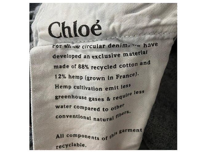 Jeans de pierna ancha de cintura alta Chloé en denim azul - vista 3