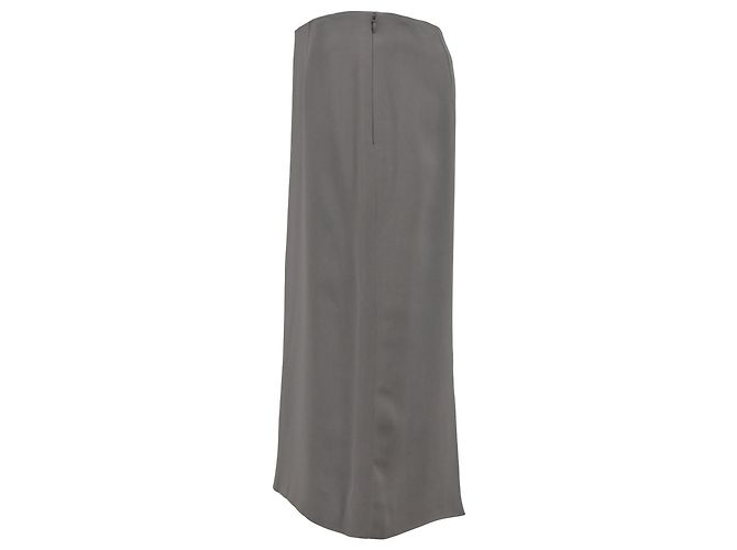 Alberta Ferretti Midi Hochtaillierte Gerade Rock aus grauem Polyester - Ansicht 2