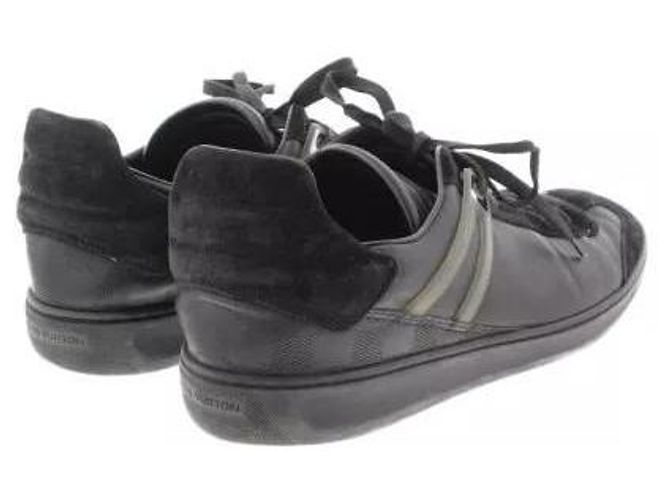 Montsouris Sneakers in pelle nera e suede Louis Vuitton Nero - vista 4