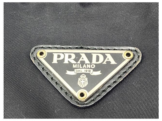 Prada Tessuto schwarze Nylon-Leder Umhängetasche - Ansicht 4