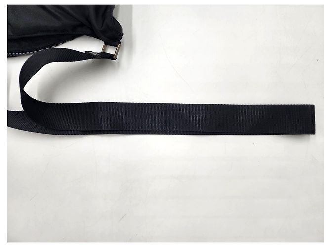 Prada Tessuto schwarze Nylon-Leder Umhängetasche - Ansicht 7