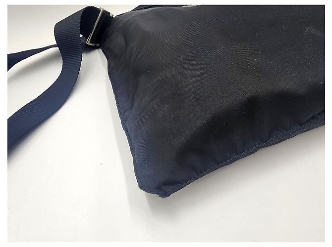 Prada Tessuto schwarze Nylon-Leder Umhängetasche - Ansicht 9