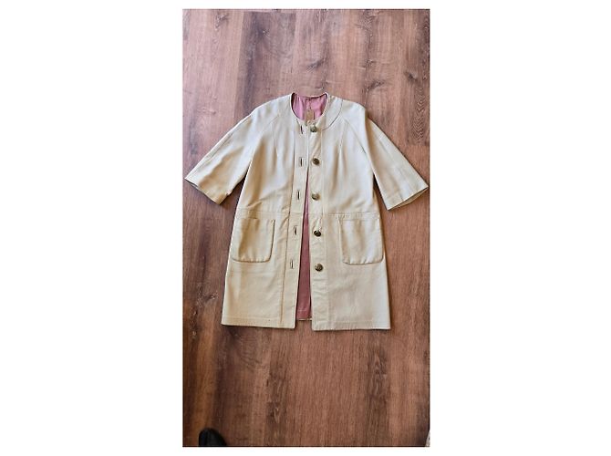 Marc by Marc Jacobs Abrigo de cuero crema Dorado - vista 3