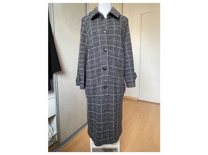 Abrigo Dior de lana gris con cuadros Prince of Wales - vista 2