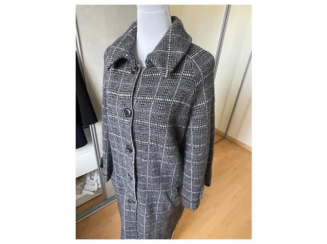 Abrigo Dior de lana gris con cuadros Prince of Wales - vista 3