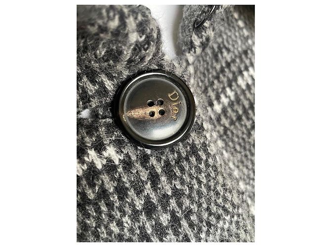 Abrigo Dior de lana gris con cuadros Prince of Wales - vista 4