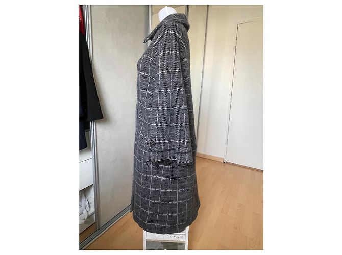 Abrigo Dior de lana gris con cuadros Prince of Wales - vista 5