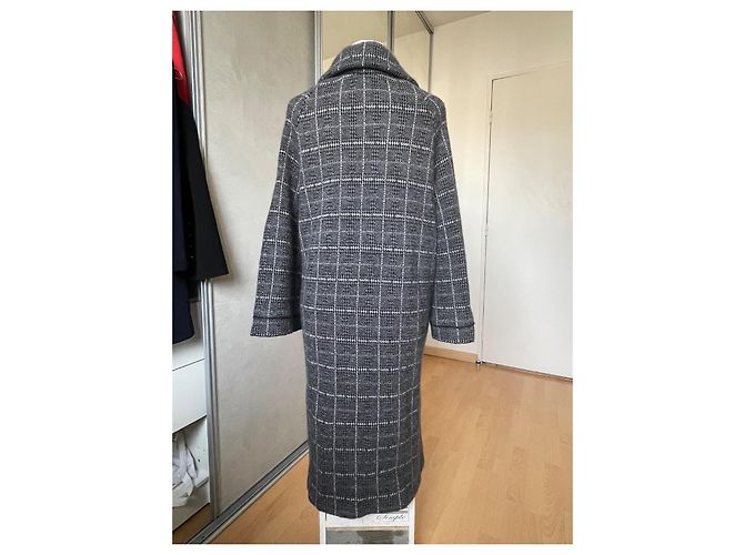 Abrigo Dior de lana gris con cuadros Prince of Wales - vista 7