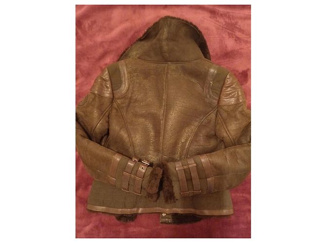 Ventcouvert Bikerjacke aus Lammfell Braun - Ansicht 2