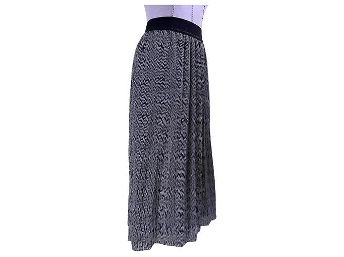 Falda plisada Luisa Cerano negra blanca Multicolor - vista 3