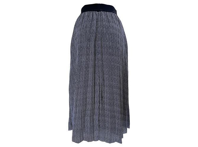 Falda plisada Luisa Cerano negra blanca Multicolor - vista 4