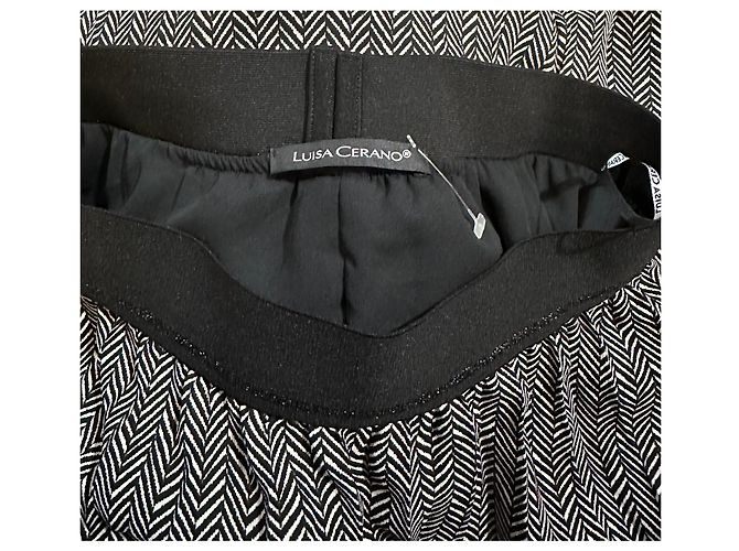 Falda plisada Luisa Cerano negra blanca Multicolor - vista 5