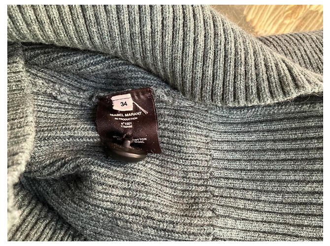 Isabel Marant Etoile Koyle Strickpullover Grün Baumwolle - Ansicht 4