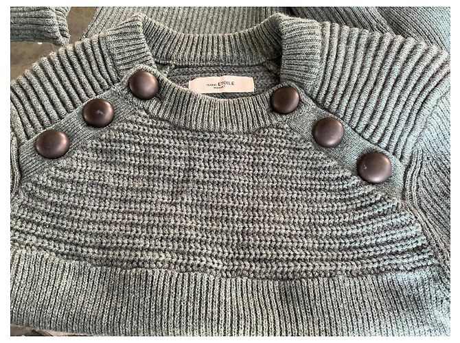 Isabel Marant Etoile Koyle Strickpullover Grün Baumwolle - Ansicht 5