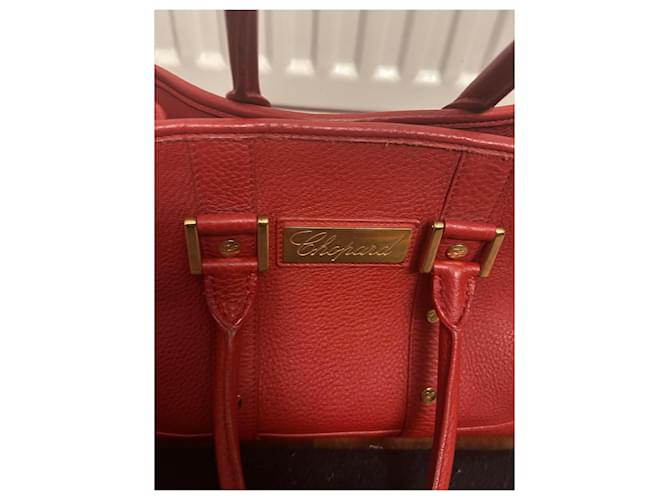 Borsa Tote Chopard in Pelle Rossa Rosso - vista 2