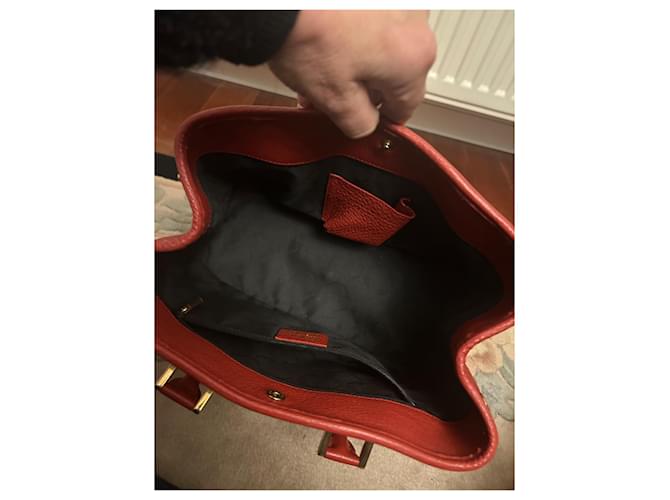 Borsa Tote Chopard in Pelle Rossa Rosso - vista 5