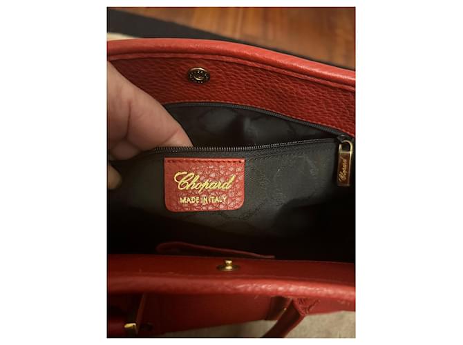 Borsa Tote Chopard in Pelle Rossa Rosso - vista 6