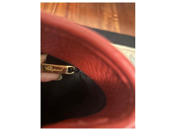 Borsa Tote Chopard in Pelle Rossa Rosso - vista 9