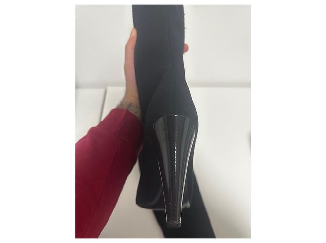 Botas altas de lona negras Tom Ford Negro - vista 6