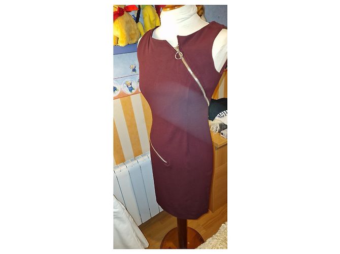 Vestido Moschino Prune de Acetato Ciruela - vista 3