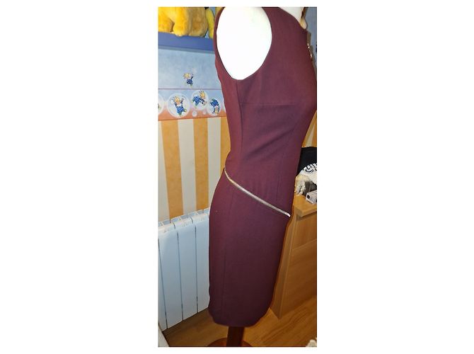 Vestido Moschino Prune de Acetato Ciruela - vista 4