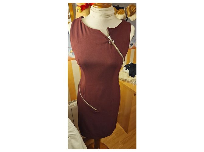 Vestido Moschino Prune de Acetato Ciruela - vista 9