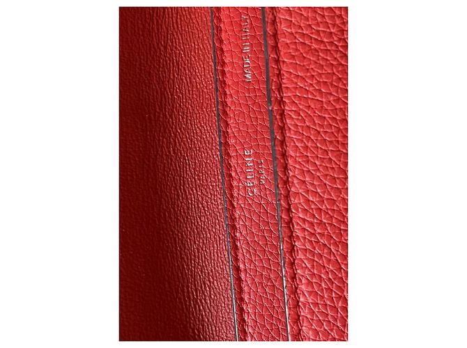 Trapèze Borsa Céline Trapeze in pelle rossa Rosso - vista 15