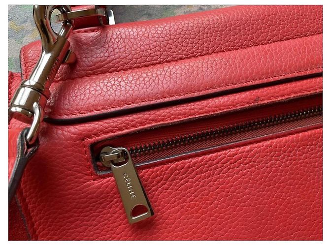 Trapèze Borsa Céline Trapeze in pelle rossa Rosso - vista 16