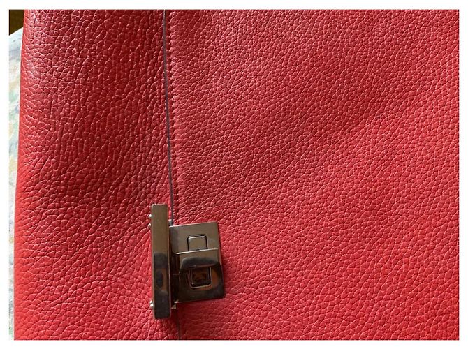 Trapèze Borsa Céline Trapeze in pelle rossa Rosso - vista 17